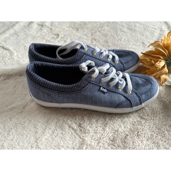 Keds Blue and White Women's Flats - Picture 1 of 6